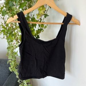 Cropped Black Tank